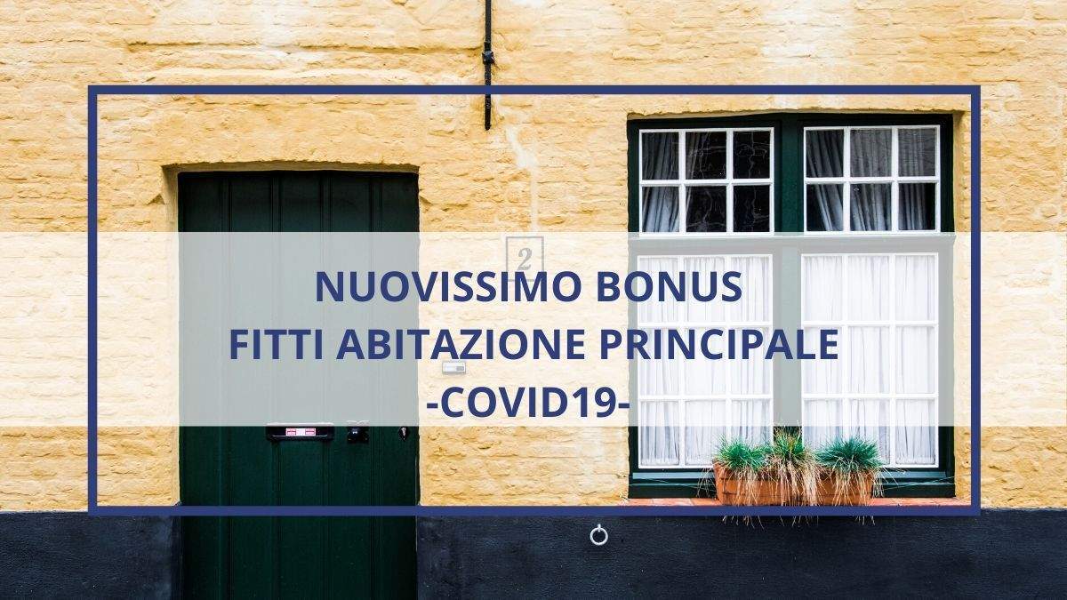 BONUS FITTI ABITAZIONE PRINCIPALE REGIONE CAMPANIA