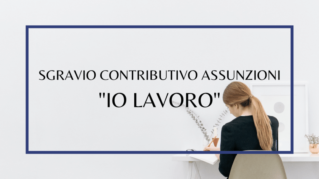 SGRAVIO CONTRIBUTIVO IO LAVORO